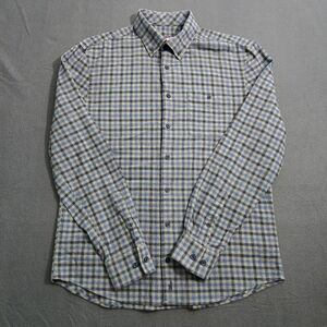 Johnnie-O Men S Dickens Hangin' Out Blue Check Flannel Button Down Shirt